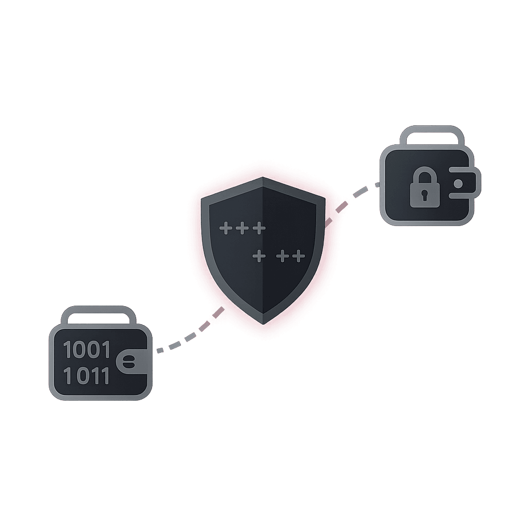 Hero graphic depicting secure private transfers